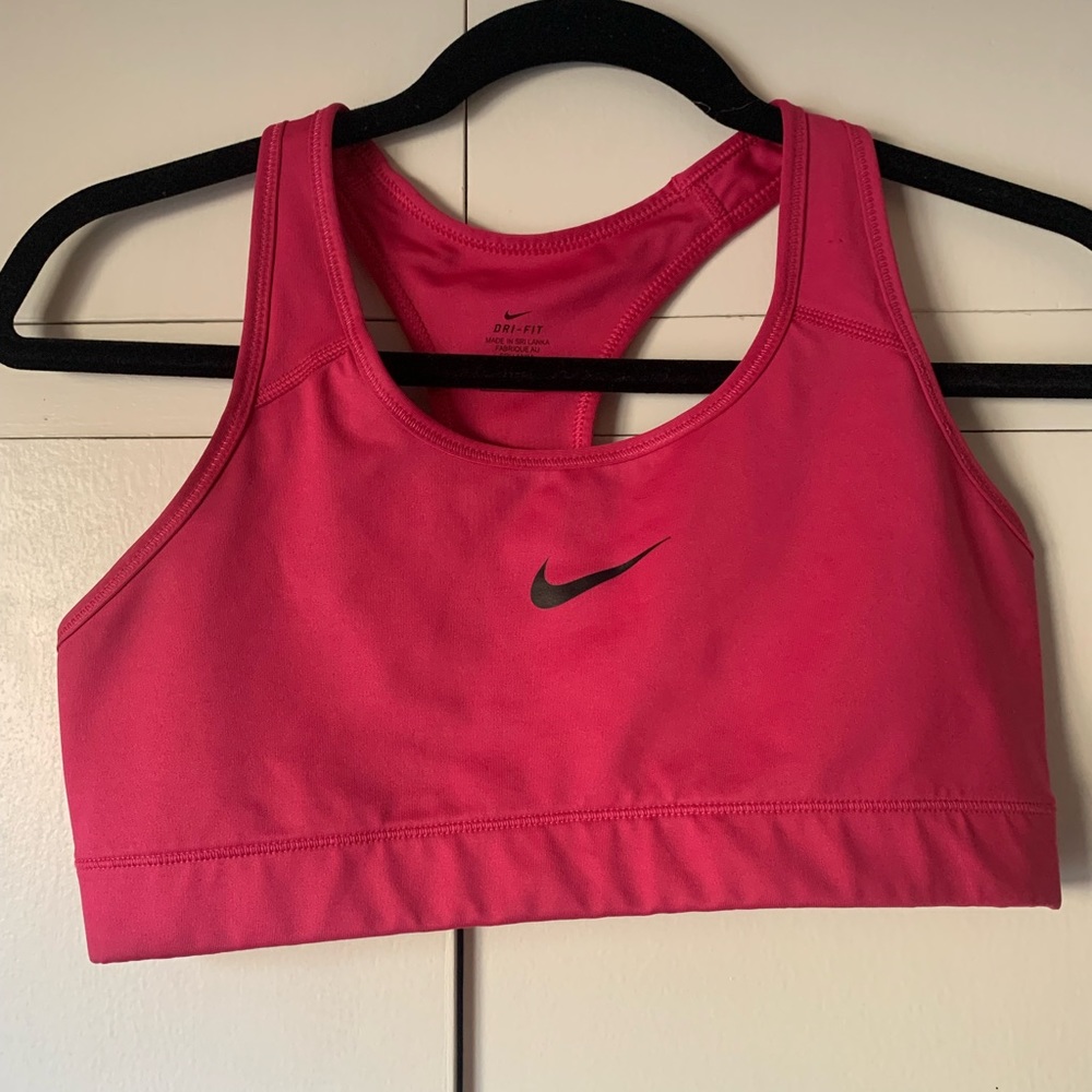 Nike Dri-Fit sports bra, pink, medium